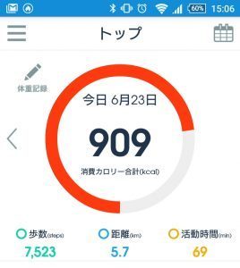 RenoBodyの画面