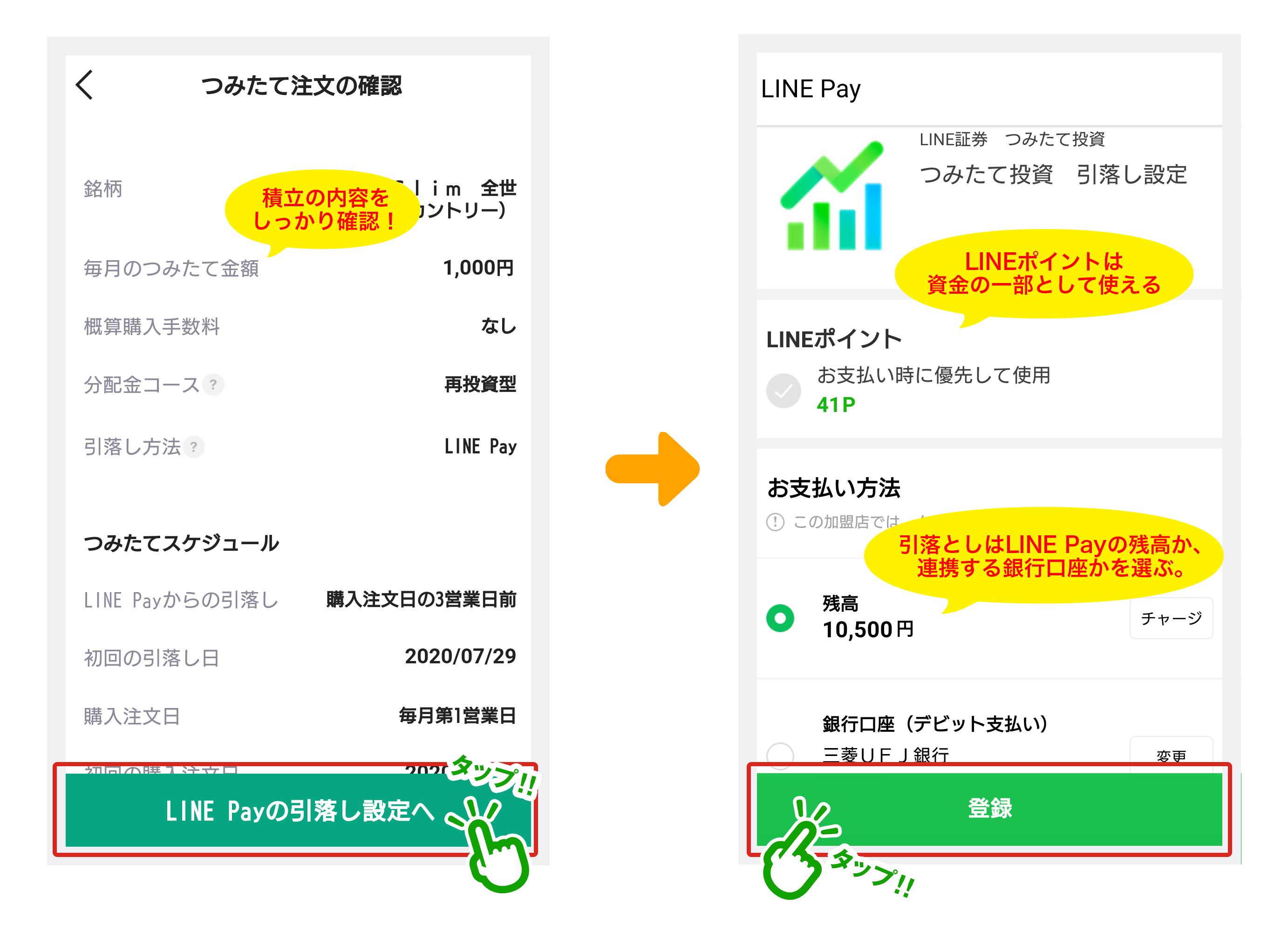 LINE証券なら「LINE Pay」を使って投資信託の積立投資が可能！