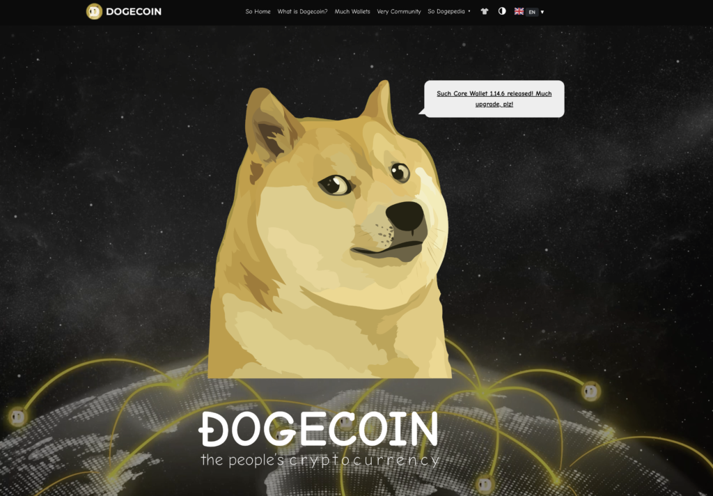 Dogecoin の公式サイト