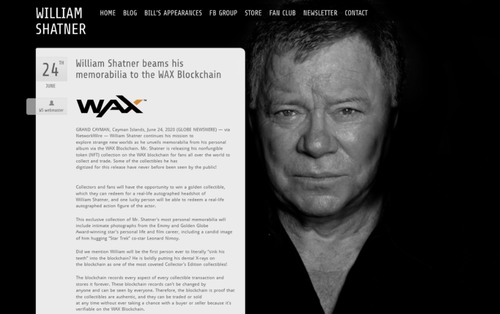 ウィリアム・シャトナー公式サイト