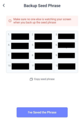 パスワード設定とシードフレーズの保管