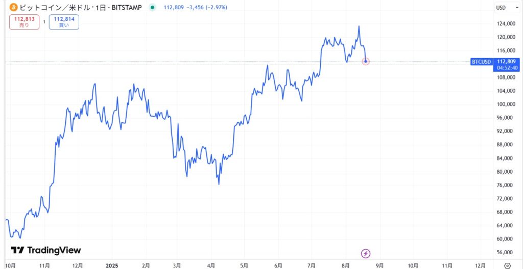 ビットコインの現在価格動向
