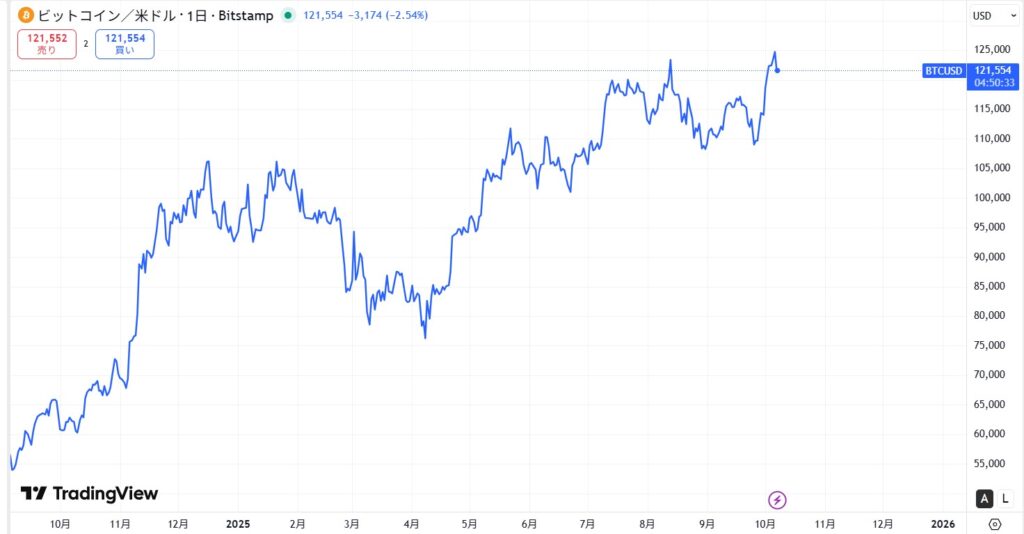 ビットコインの価格動向