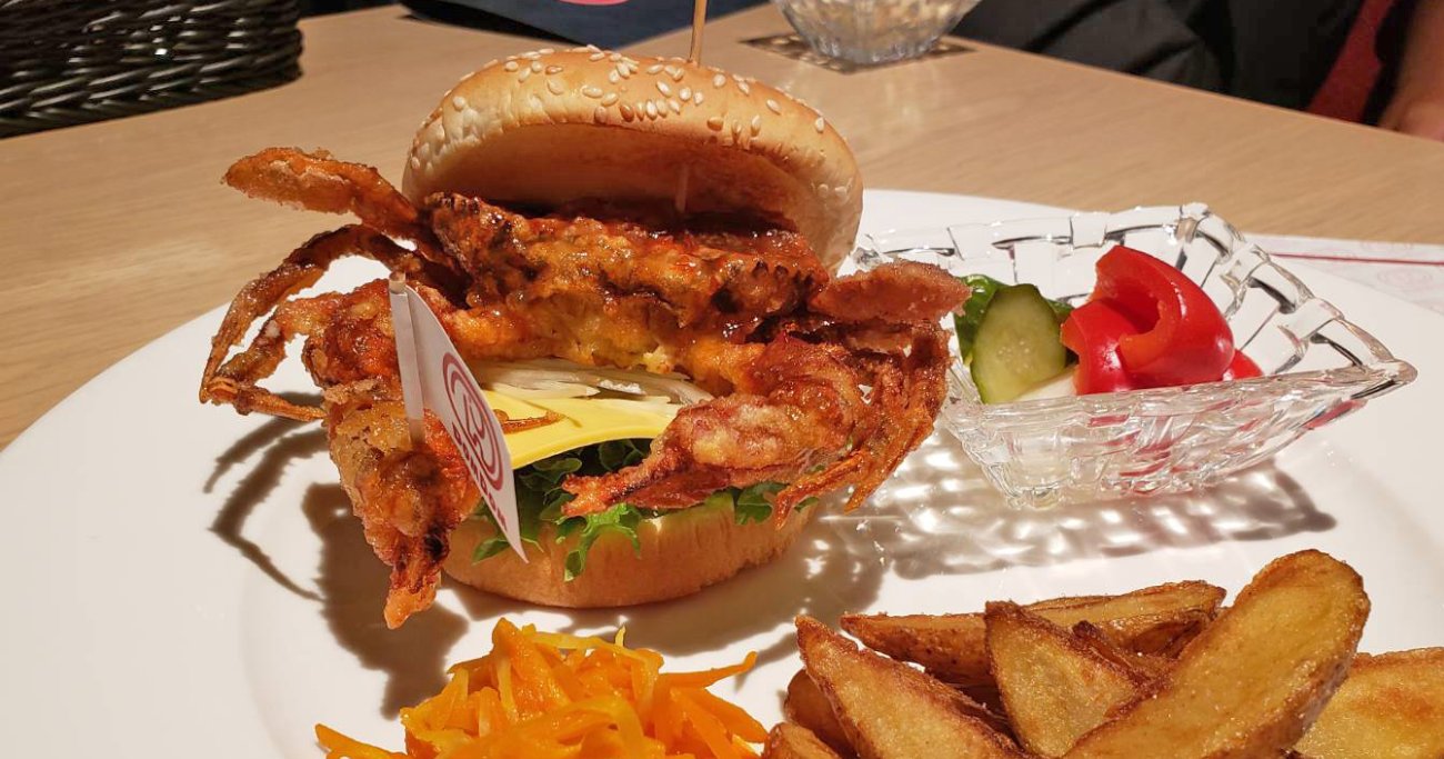 食品サンプル 丸ごと！！カニバーガー ドムドムバーガー