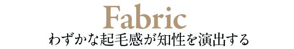 【Fabric】わずかな起毛感が知性を演出する