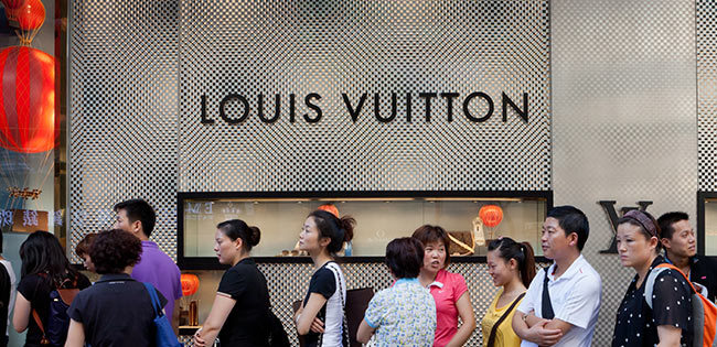 中国にあるルイ・ヴィトンの店舗