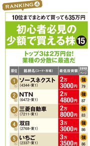 初心者必見の少額で買える株ランキング