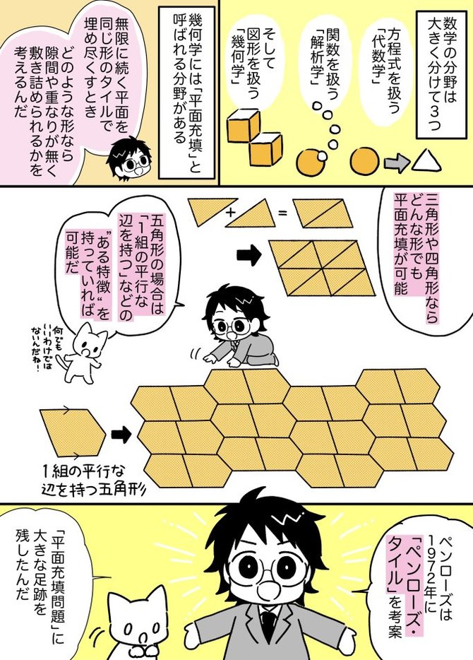 マンガでわかる 年ノーベル物理学賞 ロジャー ペンローズの ペンローズ タイル は ここがすごい とてつもない数学 ダイヤモンド オンライン